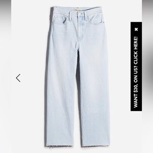 The Tall Perfect Vintage Wide-Leg Crop Jean in Ward Wash: Raw Hem Edition